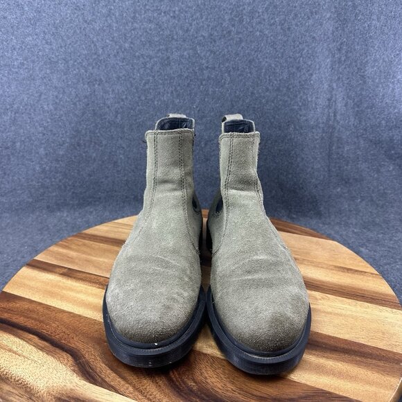 Dr Martens Green Suede Chelsea Boots 2976 Womens 10 Mens 9 - Picture 3 of 9